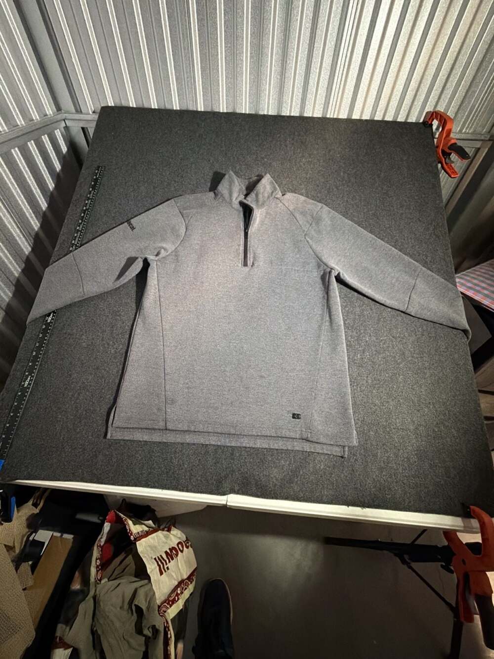 OGIO Men's Performance Quarter-Zip Pullover Gray with Bobcat Branding